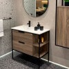 Mueble de baño de pie soak 90cm bacha de resina con mesada Mueble De Baño De Pie Soak 90cm Bacha De Resina Con Mesada