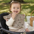 Babero Impermeable Bebé Con Bolsillo Recolector Volados Beige 1