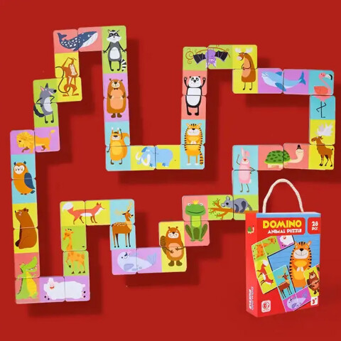 Domino con Fichas de Animales 20 Piezas U