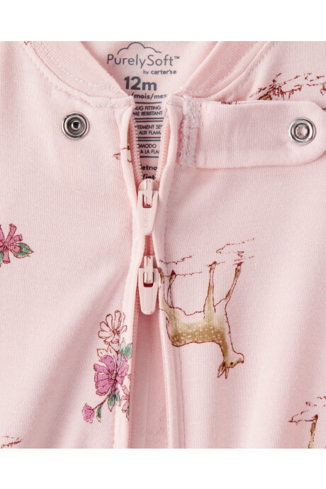 Pijama una pieza de viscosa Ecovero, con pie, diseño bosque, línea Purelysoft Sin color