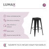 Taburete Tolix Hogar Pub Muebles Negro