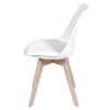 Silla Eames Joly - Acolchonado - Base De Madera Blanco