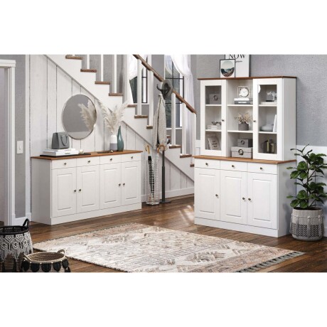 APARADOR/CRISTALERO MADERA BLANCO AGATA