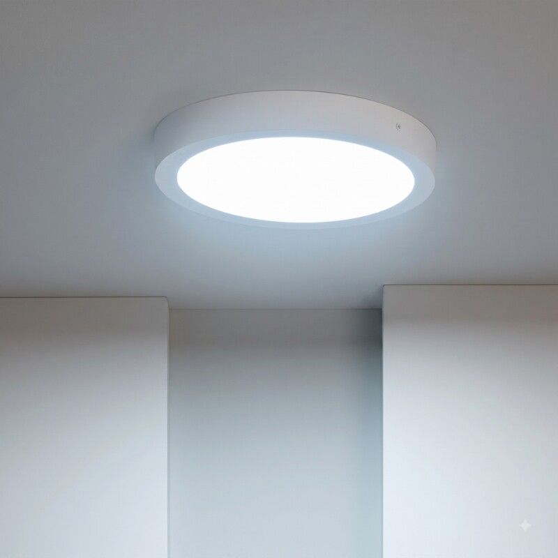 PLRA024 Panel LED Redondo de Adosar 24W Luz Fría