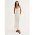 VESTIDO MIDI FEM OFF WHITE