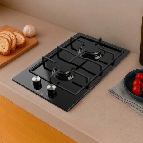 Extractor + Anafe Pack De Extractor Purificador Nubia + Anafe A Gas Vulcano Duo 2 Negro
