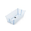 Baño Stokke Flexibath XL Plegable Transparente y Celeste