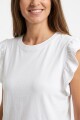Remera m/c con volados BLANCO