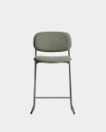 Taburete apilable Meli de chenilla verde y patas de metal verde FSC Mix Credit 65 cm Taburete apilable Meli de chenilla verde y patas de metal verde FSC Mix Credit 65 cm
