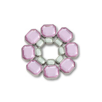 Jibbitz Charm™ Pink And Green Gem Multicolor