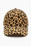 Gorro con estampa animal print beige