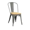 Silla tolix Metálica vintage asiento en madera Silla tolix Metálica vintage asiento en madera