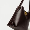 Bolso The Lock en efecto cuero liso Marron