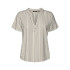 VMMYMILO SS V-NECK TOP WVN GA Silver Lining/Rayas