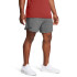 UA Vanish Woven 6in Shorts-RED GRY-027