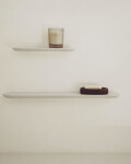 Set Arely de 2 estantes de MDF con acabado lacado beige 35 cm / 55 cm Set Arely de 2 estantes de MDF con acabado lacado beige 35 cm / 55 cm