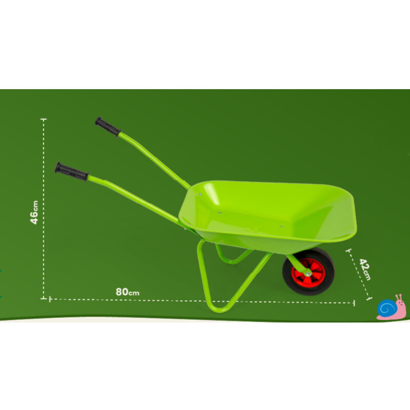 Carretilla para niños de metal verde Bigjigs Carretilla para niños de metal verde Bigjigs