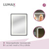 Espejo Luz LED Lumax 90x70 cm Vertical Con Desempañador Para Baño Touch Espejo Luz LED Lumax 90x70 cm Vertical Con Desempañador Para Baño Touch