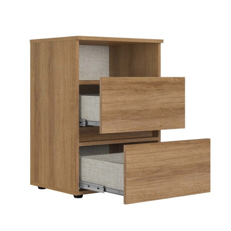 MESA DE LUZ 2 CAJONES MDP MARRON CONDESSA