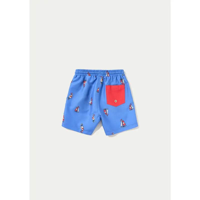 SHORTS MASC AZUL CARIBE/CHUMBO/BLANCO