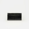 Billetera The Circle en cuero liso satinado Negro