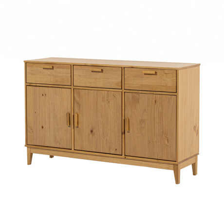 APARADOR BUFFET DE 3 PUERTAS 3 CAJONES EN MADERA MACIZA COLOR MADERA