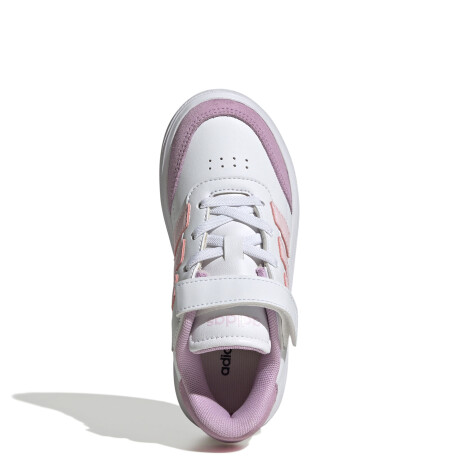Championes Infantiles Adidas Court Block Blanco - Rosado - Lila