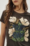 Remera Rock Flower Gris Oscuro
