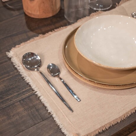 INDIVIDUAL FLECOS, LINO-Y-ALGODON 32*45, BEIGE