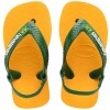 Sandalias Havaianas Baby Brasil Logo Niños Amarillo Pop/amazonia