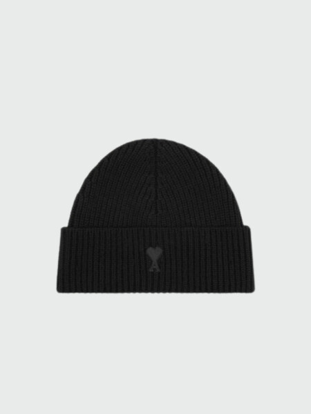 AMI PARIS - GORRO DE LANA CON AMI DE COEUR CONTRASTANTE Alta Automática