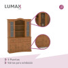 Cristalero Armario Lumax Aparador 5 puertas 3 cajones madera maciza Cristalero Armario Lumax Aparador 5 puertas 3 cajones madera maciza