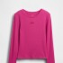 FRCH LS RIBBED TEE BRIGHT FUCHSIA 026