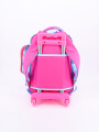 MOCHILA CARRITO SIRENA CON CARTUCHERA CELESTE