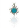 Dije Colgante Sol-Plata 925-Turquesa-CP3817 conpiedra