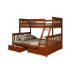 Cucheta 2 plazas y 1 plaza + 2 Cajones - B136 Nogal