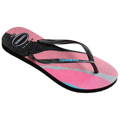 Sandalias de Mujer Havaianas Slim Pallete Glow Negro