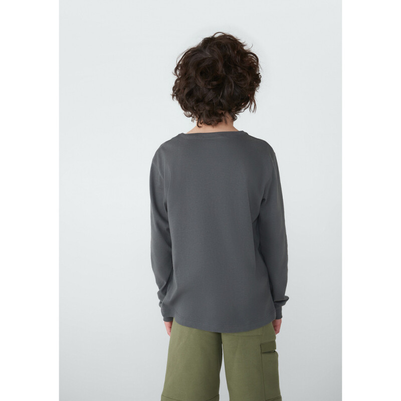 CAMISETA ML MASC GRIS OSCURO