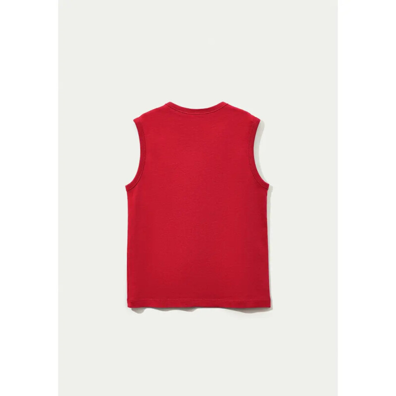 CAMISETA REGATA MASC VERMELHO ESCURO