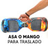 Combo De Skate Eléctrico 6.5" Con Luces Y Bluetooth + Asiento Para Hoverboard AZUL