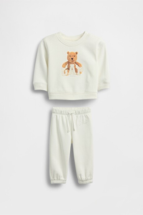Set De Pantalón Deportivo Y Buzo Bebé New Off White