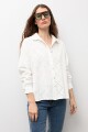 Camisa frente broderie blanco