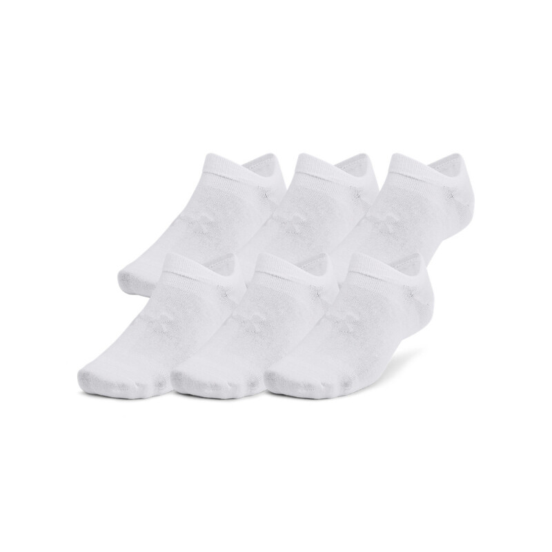 UA Essential No Show 6pk-WHT WHT-100