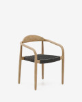 Silla Nina madera maciza de acacia y cuerda negro