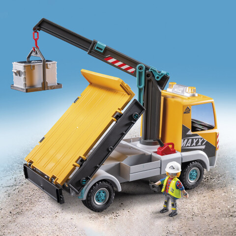 Camión de Construcción con Grúa Playmobil 55 Piezas U