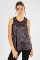 Mesh musculosa estampada Negro