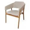 BUTACA STUZI MADERA CINAMOMO TAPIZADA EN PU COLOR CRUDO BUTACA STUZI MADERA CINAMOMO TAPIZADA EN PU COLOR CRUDO