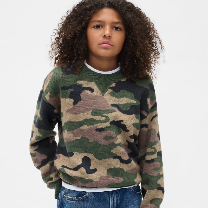 LS COTTON CREW CAMO