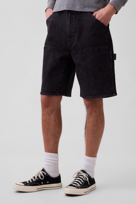 Bermuda De Jean Carpenter Hombre Washed Black