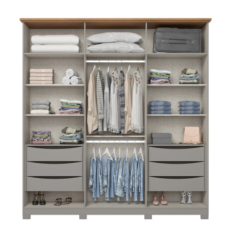 ROPERO 6 PUERTAS 6 CAJONES GUARDARROPA ARMARIO PLACARD CLOSET CON ESPEJO - LÍNEA AMERICANA ROPERO 6 PUERTAS 6 CAJONES GUARDARROPA ARMARIO PLACARD CLOSET CON ESPEJO - LÍNEA AMERICANA